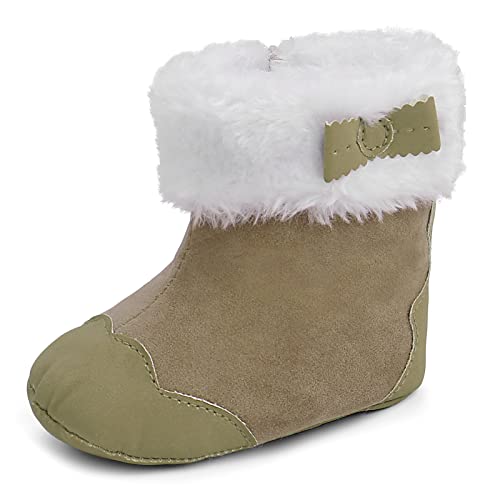 MK MATT KEELY Schneestiefel Baby Mädchen Neugeborene Winter Warme Lauflernschuhe mit Weiche Sohlen 6-12 Monate von MK MATT KEELY