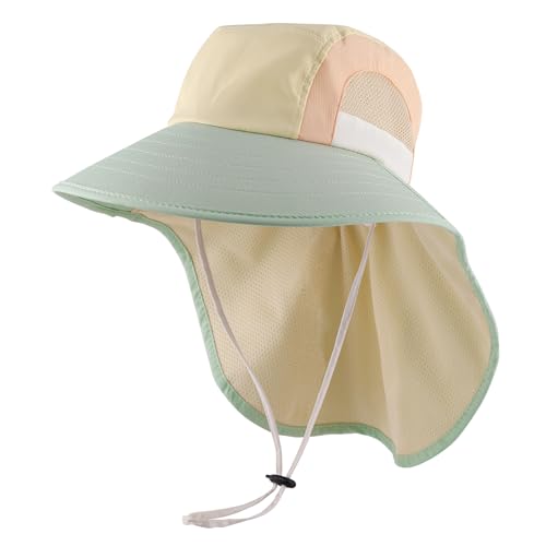 MK MATT KEELY Sonnenhut Kinder UV Schutz 50+ Mädchen Jungen Schirmmütze Sommer mit Breiter Krempe für 3-12 Jahre von MK MATT KEELY