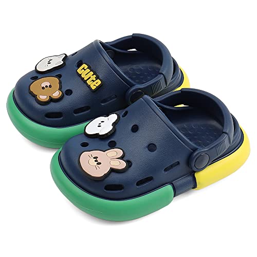 MK MATT KEELY Unisex Kinder Clogs Jungen Mädchen Sommer Hausschuhe Garden Beach Sandalen Drinnen draußen,Marine,EU 28/29 von MK MATT KEELY