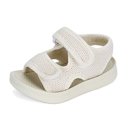 MK MATT KEELY Unisex-Kinder Sommer Sandalen Mädchen Jungen Einfarbig rutschfest Lauflernschuhe Schuhe für Trekking Outdoor Strand,29 EU,Weiß von MK MATT KEELY