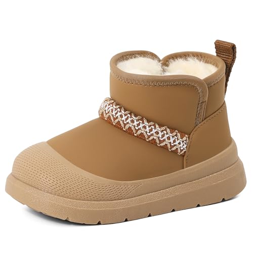 MK MATT KEELY Winterschuhe Jungen Mädchen Wasserdicht Winterstiefel Kinder Outdoor Warm Snow Boots mit Rutschfester Gummisohle,Braun,EU 23/23.5 MK MATT KEELY Winterschuhe Jungen Mädchen Wasserdicht Winterstiefel Kinder Outdoor Warm Snow Boots mit Rutschfester Gummisohle,Braun,EU 23/23.5 von MK MATT KEELY