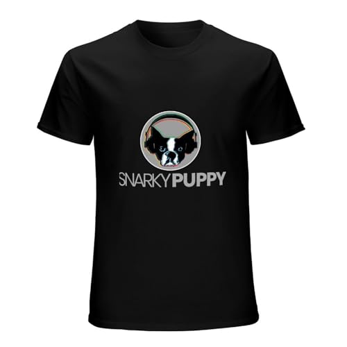 Nacht Men's Snarky Puppy Logo Cotton T Shirt Black XXL von MKCCHBAG