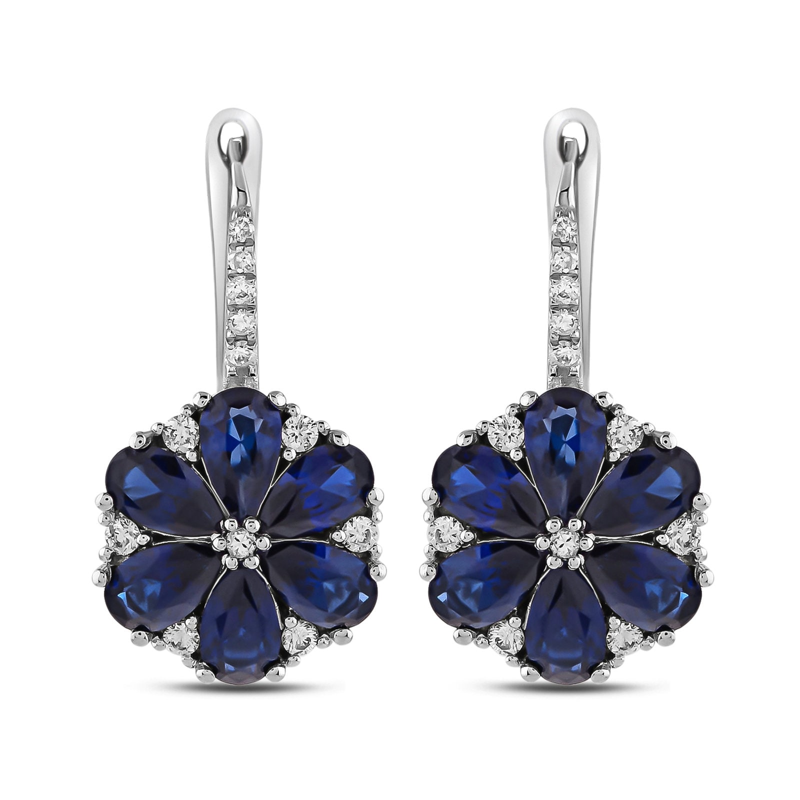 Dark Blue Sapphire Ohrringe Für Frauen, Geschenke Mama, Diamant Sie von PiecesOfMeDiamond