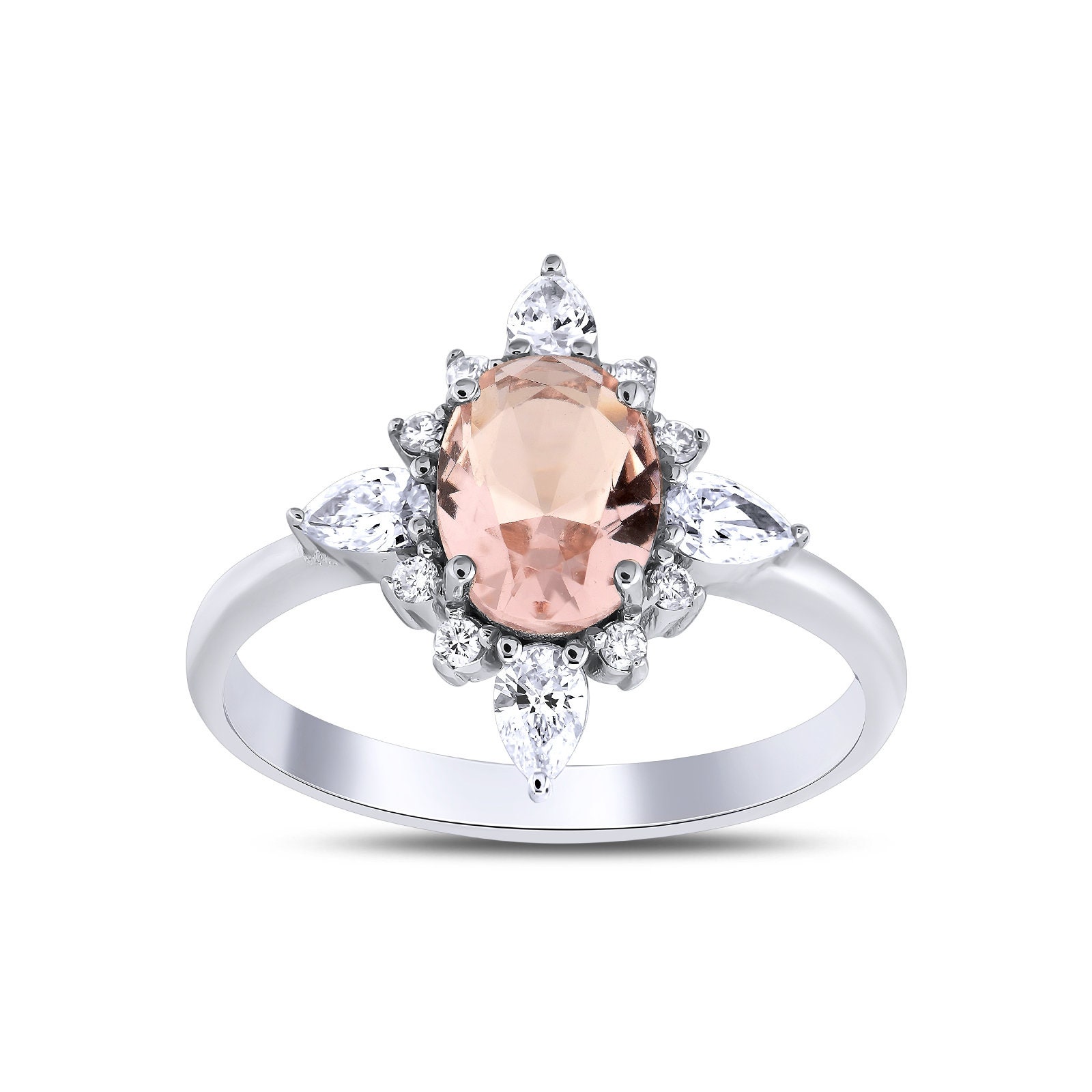 Saphir Diamant 14K Goldring, September Ring, Birthstone Schmuck von PiecesOfMeDiamond