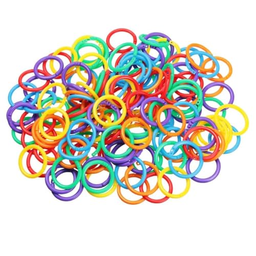 100 Stück Buchbinderinge, Karteikarten Ring Metall Binder Ringe Buchring Bücher Ringe Loseblatt Verbinder für Scrapbook Album Handwerk, Memo-Ablage und Schlüsselringe von MKEAWWU