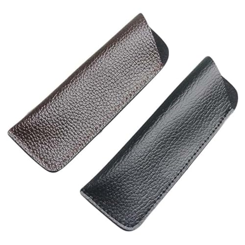 2 Brillenetui, Brillenetui Weich PU Leder Weiches Brillenetui Schutzhülle, Brillenetui Schutzhülle Tragbar Sonnenbrillen Etui Weich Brillenetui Brillentasche für Männer und Damen Leder Brillenetui von MKEAWWU