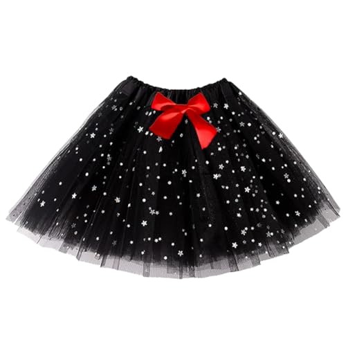 Mädchen Röcke Tanz Rock Tulle Tutu Prinzessin Baby Kinder Rock Paillette Ballett Skirt Tütü Star Minirock Tüllrock Ballettrock Prinzessin Tüllrock für Karneval Geburtstag Halloween Party Mädchen von MKEAWWU