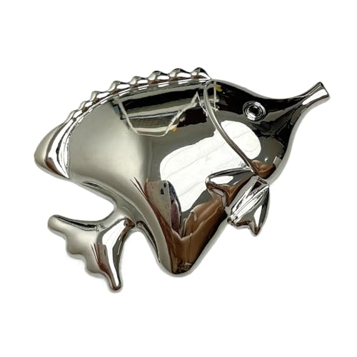 Glänzend Metall Schmetterling Fisch Brosche Weibliche Marine Leben Paar Anzug Mantel Corsage Pin(Silver 1PC) von MKEMQXBEP