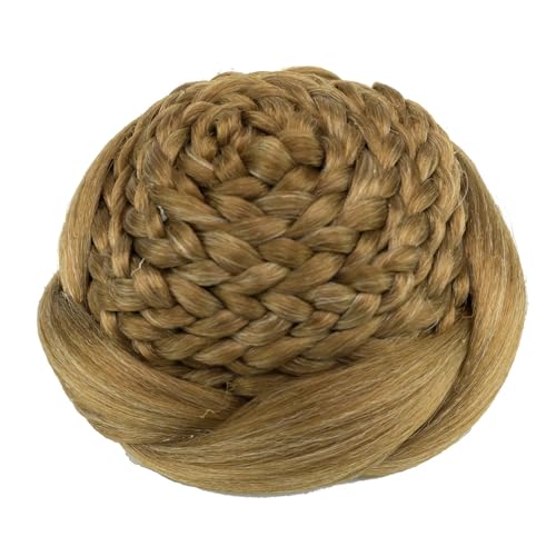 Groß Dutt Haarteil 1Pcs Synthetische Haar Geflochtene Chignon Tänzerin Haar Abdeckung Donut Haarteile Scrunchies Brötchen Perücke Hochsteckfrisur for Frauen Hochzeit Party(Mix Copper) von MKEMQXBEP