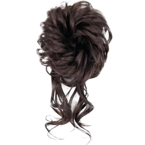 Groß Dutt Haarteil 2 Stücke Synthetische Unordentliche Lockige Haargummi Mit Gummiband Schwarz Gold Hitzebeständige Hochtemperaturfaser Frauen Dutt Haarteile(4/27HL) von MKEMQXBEP