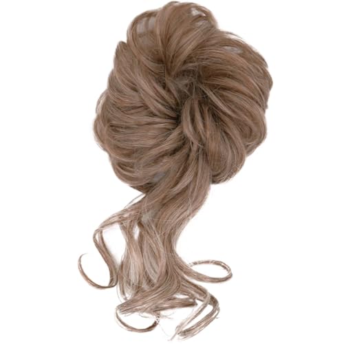 Groß Dutt Haarteil 2 Stücke Synthetische Unordentliche Lockige Haargummi Mit Gummiband Schwarz Gold Hitzebeständige Hochtemperaturfaser Frauen Dutt Haarteile(T1B/33/27) von MKEMQXBEP