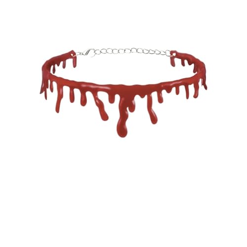 MKEMQXBEP 2Pcs Party Kostüme Halskette for Frauen Lustige Blut Choker Halskette von MKEMQXBEP