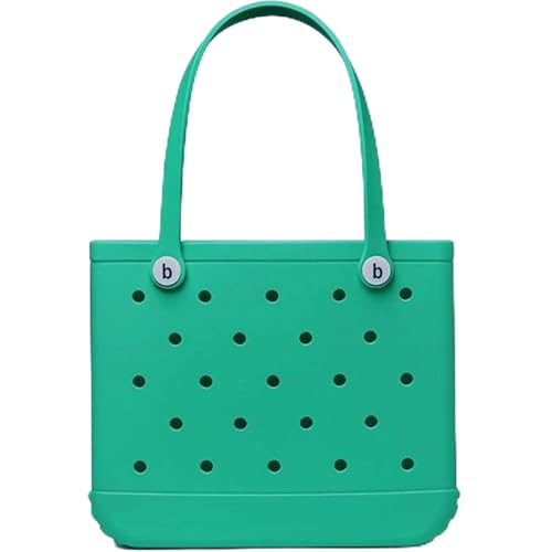 MKEMQXBEP EVA Strand Tote Tasche Wasserdichte Gelee Handtasche Frauen Outdoor Reise Picknick Lagerung Organizer Korb(S12 1PC) von MKEMQXBEP