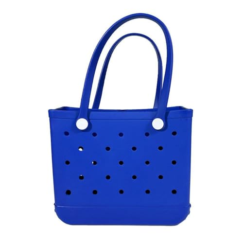 MKEMQXBEP EVA Strand Tote Tasche Wasserdichte Gelee Handtasche Frauen Outdoor Reise Picknick Lagerung Organizer Korb(S15 1PC) von MKEMQXBEP