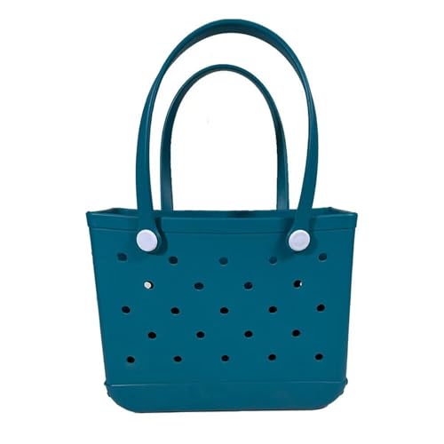 MKEMQXBEP EVA Strand Tote Tasche Wasserdichte Gelee Handtasche Frauen Outdoor Reise Picknick Lagerung Organizer Korb(S17 1PC) von MKEMQXBEP