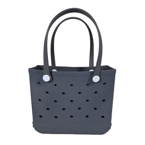 MKEMQXBEP EVA Strand Tote Tasche Wasserdichte Gelee Handtasche Frauen Outdoor Reise Picknick Lagerung Organizer Korb(S18 1PC) von MKEMQXBEP