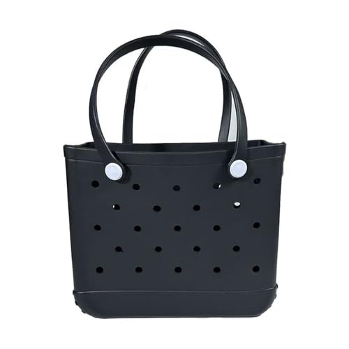 MKEMQXBEP EVA Strand Tote Tasche Wasserdichte Gelee Handtasche Frauen Outdoor Reise Picknick Lagerung Organizer Korb(S19 1PC) von MKEMQXBEP