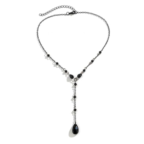 MKEMQXBEP Europäische und amerikanische Retro-gotische Blut tropfende Quaste Halskette Ohrringe for Frauen(S3 1PC) von MKEMQXBEP