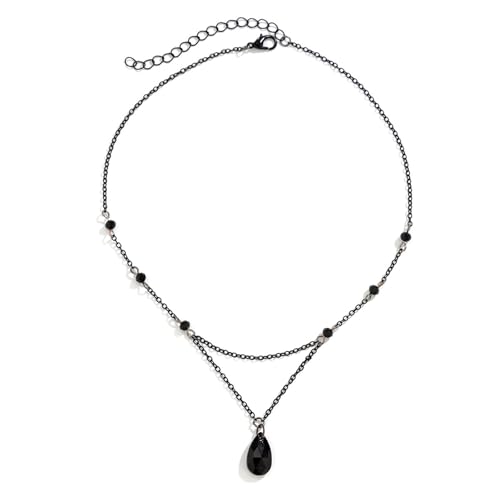 MKEMQXBEP Europäische und amerikanische Retro-gotische Blut tropfende Quaste Halskette Ohrringe for Frauen(S7 1PC) von MKEMQXBEP