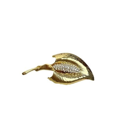 MKEMQXBEP Legierung Metall Blume Broschen Schmuck Zubehör Minderheit Design übertrieben Broschen(Gold 1PC) von MKEMQXBEP