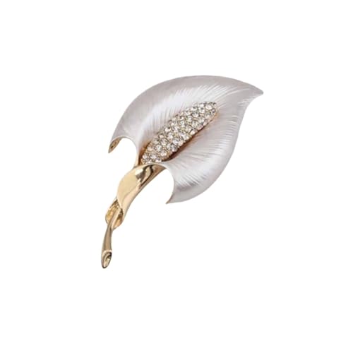 MKEMQXBEP Legierung Metall Blume Broschen Schmuck Zubehör Minderheit Design übertrieben Broschen(Matt Silver 1PC) von MKEMQXBEP