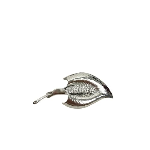 MKEMQXBEP Legierung Metall Blume Broschen Schmuck Zubehör Minderheit Design übertrieben Broschen(Silver 1PC) von MKEMQXBEP