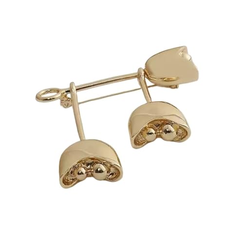 MKEMQXBEP Metallglocke Orchideenblumenbrosche Weibliche Exquisite Pin Mode-Accessoires(Gold 1pc) von MKEMQXBEP