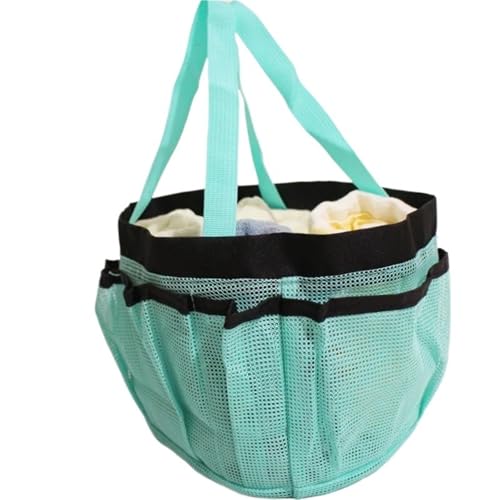 MKEMQXBEP Polyester Mesh Beach Tote Bag Tragbarer Swim Shower Organizer for Reisen im Freien(Green 1PC) von MKEMQXBEP