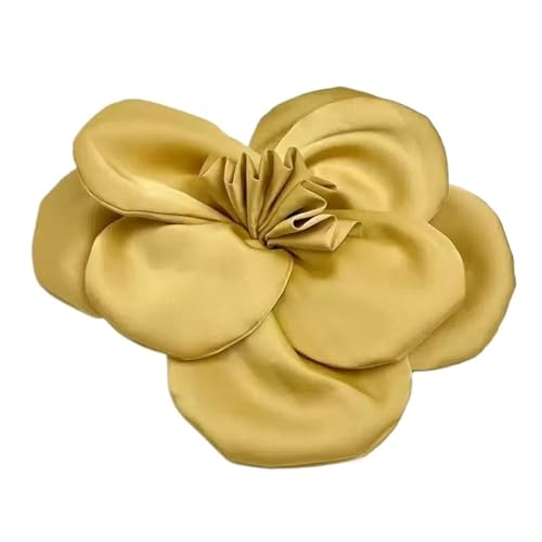 MKEMQXBEP Stoff Große Blumenbrosche for Damenmode Corsage Pin Trend(Yellow 1PC_21CM) von MKEMQXBEP