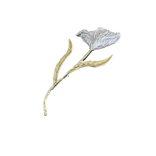 MKEMQXBEP Vintage Große Metall Blatt Blume Broschen for Frauen Übertrieben Mode Corsage Pins(Mix Color 1pc_14.5x7cm) von MKEMQXBEP