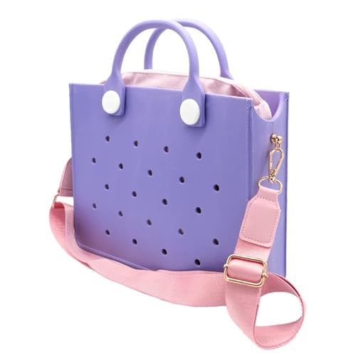 MKEMQXBEP Weiche Gummi Frauen Schulter Tasche Bunte Mode Strand Handtasche Sommer Stil Einkaufstaschen(C12 1PC) von MKEMQXBEP