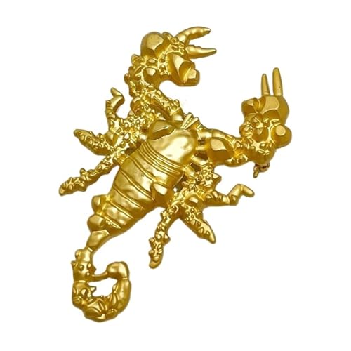 Nische Retro Scorpion Gem Brosche Männer und Frauen Anzug Pin Mode Mantel Corsage(Big Gold 1pc) von MKEMQXBEP