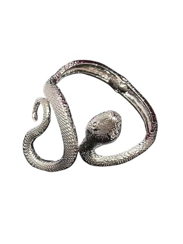 Vintage Metall Schlange-förmigen Offenen Armband Männer Und Frauen Vene Ring Armband(Silver 1PC) von MKEMQXBEP