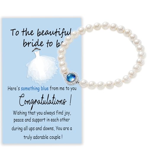 MKISHINE Etwas Blaues Geschenk für Braut, blaue Kristallperle und Kristall-Brautparty-Geschenke für die zukünftige Braut, Hochzeitsgeschenk für Braut, Geschenke für Tochter am Hochzeitstag, etwas von MKISHINE