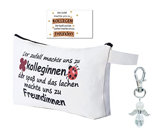 MKISHINE Geschenk Kollegin Tasche+Schutzengel Schlüsselanhänger für kollegin,Büro Geschenk für Arbeitskollegin zum Geburtstag oder Abschied,geschenk für Ruhestand kollegin von MKISHINE
