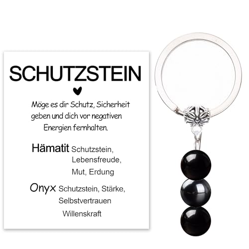 MKISHINE Schlüsselanhänger Kristall Schutzstein Geschenk Edelstein Talisman Heilung Schmuck Kleines Gastgeschenk Heilstein Recycling Talisman Geburt Glücksbringer werdende Mütter Schwangerschaft von MKISHINE