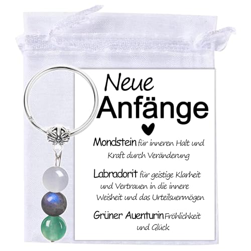 Schlüsselanhänger Kristall Edelstein Geschenk für Neuanfänge, Neuanfangsgeschenke für Frauen, Abschiedsgeschenke für Arbeitskollegen, inspirierende Ermutigung zur Genesung nach Scheidung und Trennung von MKISHINE