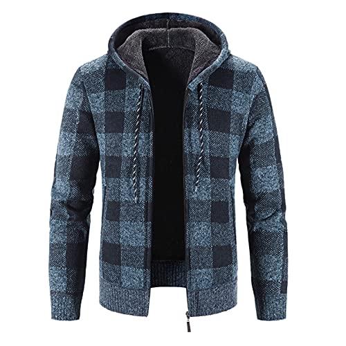 Flanellhemd Herren Outdoorjacke Holzfällerhemd Flanellhemd Winterhemd Cordhemd Thermohemd Karierthemd Blusen Tops Flanellhemden Winddicht Atmungsaktiv Longsleeve Bequem Weich Winterjacke Karohemd von MKIU9