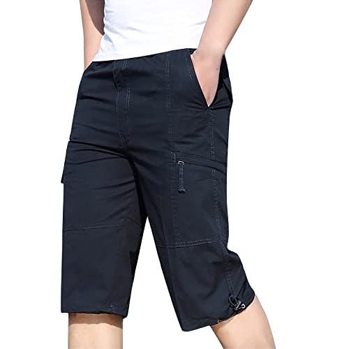 Funktionshose Herren wandern Outdoorhose Jogging-Shorts Trekkinghose Freizeitshorts Stretch Kurze Trainingshose Herrenhose Frachthose Männer Causal Baggy Arbeitsshorts für Skifahren Radfahren Wandern von MKIU9