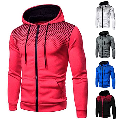 Herren Sweatjacke Hoodie Rundhals Streetwear Ohne Kapuze Sweatshirts Sportlicher Sweatshirt Kapuzenpullover Casual Lose Shirts Langarmshirt Pullover Gefüttert Outdoorjacke Passform Warmes Blusen Tops von MKIU9