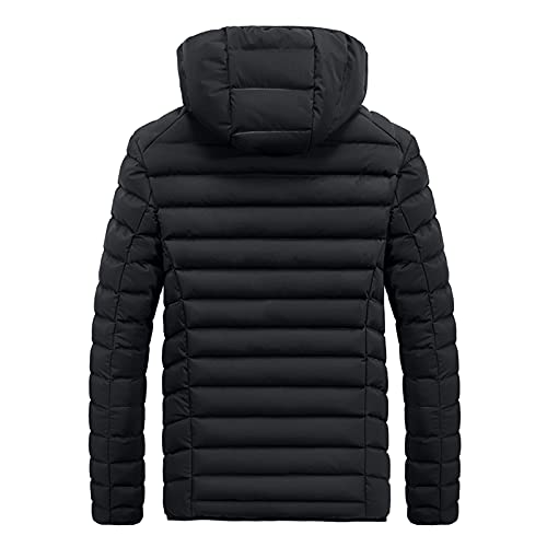 Jacke Herren Übergangsjacke frühling Softshelljacke Stehkragen Thermojacke mit Kapuze Ultra-Leichte Jacke Reißverschluss Hybridjacke Winddicht Puffer Jacket Trainingsjacke Wintermantel Funktionjacke von MKIU9