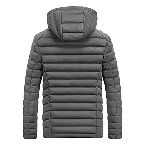 Wintermantel Herren Warm Winddicht Thermojacke mit Stehkragen Pufferjacke Hybridjacke Daunenmantel Winterjacke Baumwolle Puffer Jacket Übergangsjacke Daunenjacke Loose Fit Isolationsjacke Wintermantel von MKIU9