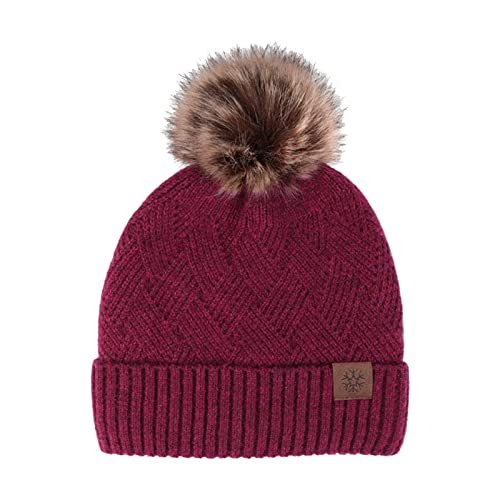 Wintermütze Damen Winter Winddicht Schirmmütze Funktionsmütze Sportmütze Gestrickte Fahrradmütze Weich Bequem Mütze Unisex Mode Wintermütze Beanie Mütze für Wandern, Skifahren, Arbeiten im Freien von MKIU9