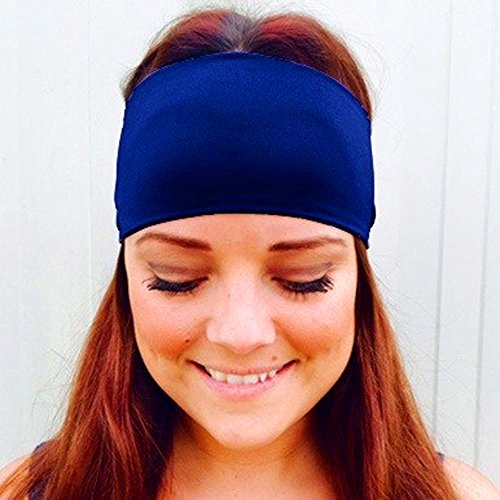 Breites Haarband Damen Männer Frauen Lässiges Training Sport Stirnband Laufen Yoga Elastisches Haarschmuck Stirnband Stirnband Gelb von MKIUHNJ