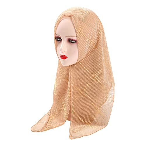 Damen Schal aus Malaysischem Chiffon Frauen Turban Neues Muster im Sommer Einfacher Schal Sonnencreme Staubdichter Multifunktionsschal Schal Herren Haarband von MKIUHNJ