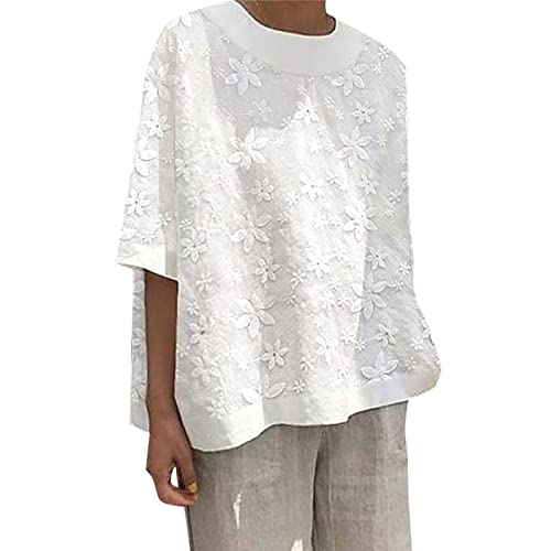 Damen T-Shirt Locker Damen Einfarbig Gesenkte Schultern Sommer Spitze Stickerei Pullover Slim Fit Ärmellos Stehkragen Hemd Top Weste Blumen Oberteil Damen Damen T-Shirt Locker Damen Einfarbig Gesenkte Schultern Sommer Spitze Stickerei Pullover Slim Fit Ärmellos Stehkragen Hemd Top Weste Blumen Oberteil Damen von MKIUHNJ
