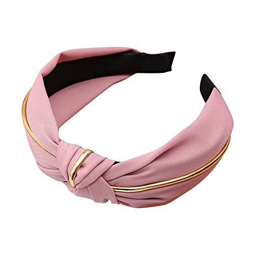 Das Tuch von Ms. Hairband in Phnom Penh hat einen einfachen Knoten in Volltonfarbe und ein Stirnband mit breiter Krempe zum Waschen des Gesichts Kleidung Damen Günstig von MKIUHNJ