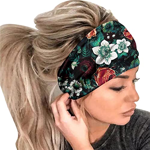 Elastisches Damen Haarband Handtuch-Stirnband für Damen, Retro-Temperament, Krawattenbeutel, langer Streifen, schwimmendes Stirnband, Schleife, Haarschmuck Tarnband Camouflage von MKIUHNJ