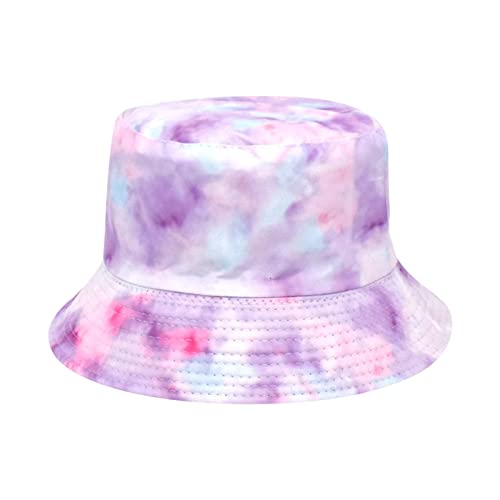 Fischerhut Baumwolle & Polyester Becken Kappe FischeTie Dye Fisherman's Hat Damen Double Face Spring Summer Fashion Basin Hat In Europa und Amerika Beliebter Sonnenschutzhut Männlich glitzer hut damen von MKIUHNJ