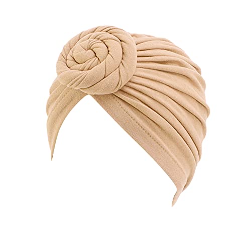 Frauen Turban-Stirnband Frauen Kopftuch Hut Mütze Haar Schal Turban Kopftuch Turban Hüte Kopfbedeckung Gelbe Schweißbänder von MKIUHNJ